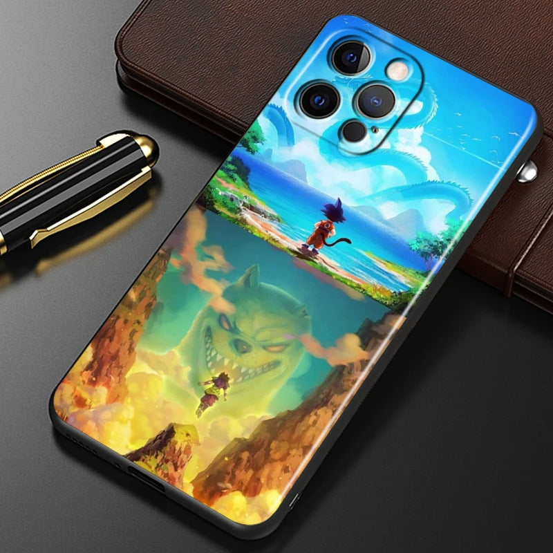Fashion Dragon Ball Anime Phone Case Black Other Back Cover Color Painting