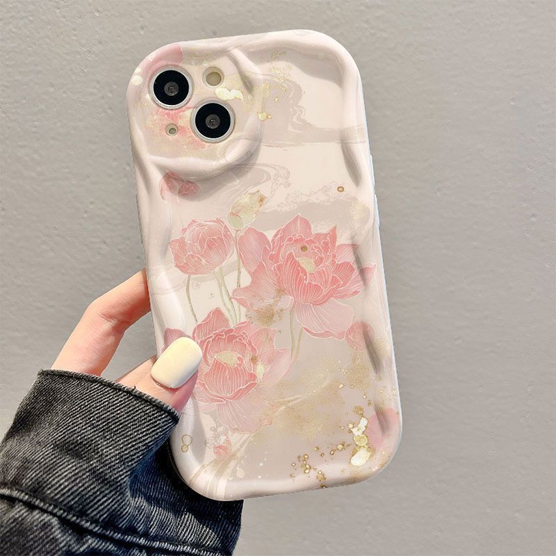 Creative And Minimalist Ink Painting Lotus Phone Case