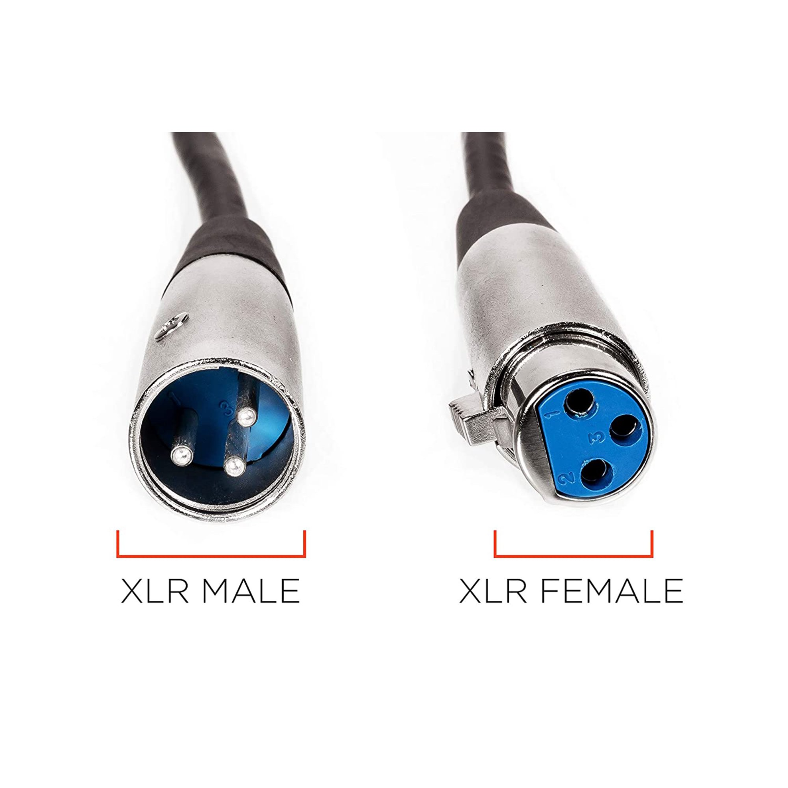 XLR Microphone MIC 3-Pin Male To Female Cable Cord Connector Extension Shielded