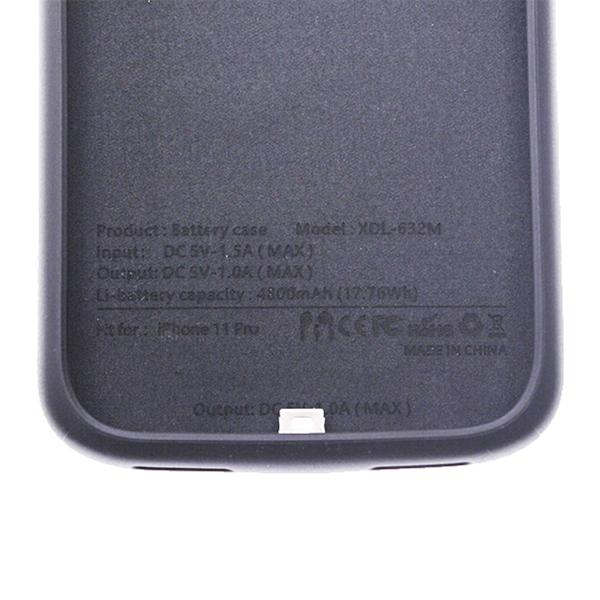 Black iPhone 11 Pro Slim Power Charging Case 4800mAh