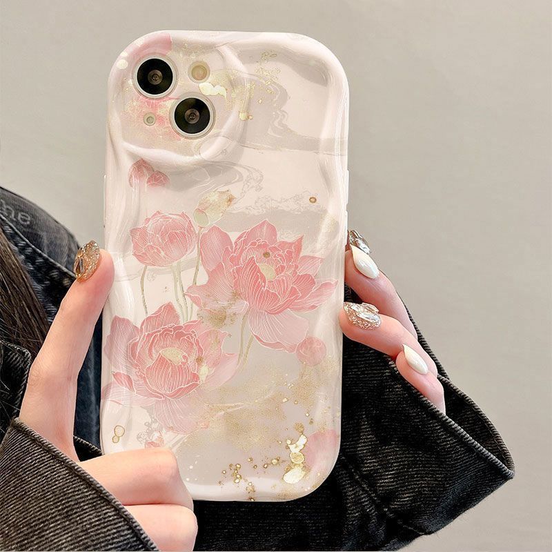 Creative And Minimalist Ink Painting Lotus Phone Case