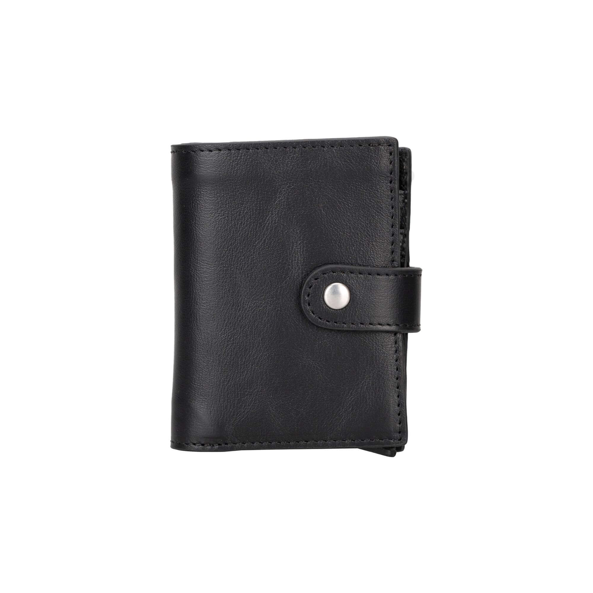 Douglas Genuine Leather Pop-Up Wallet with AirTag Slot - RFID Blocking Cardholder